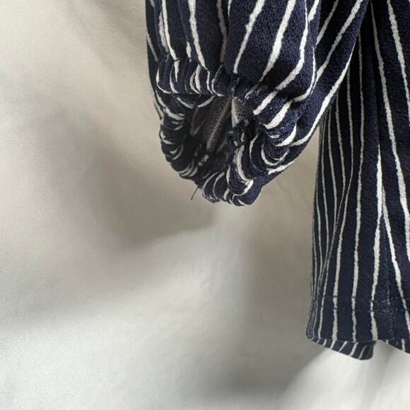 Navy blue striped adrianna papell - Picture 4 of 4